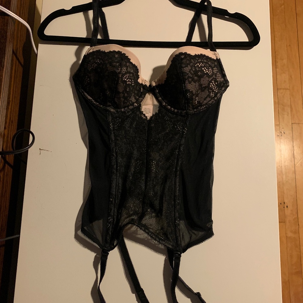 34B Victoria's Secret Bustier with Garter Straps